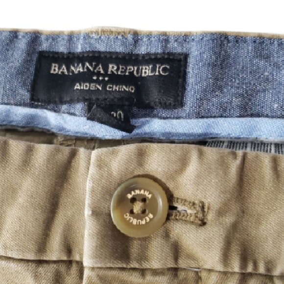 Banana Republic Tan Khaki Aiden Chino Pants Men’s 31x30 - Picture 3 of 4